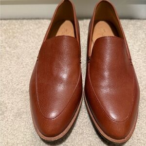 Madewell Chestnut Brown Leather Slip-On Loafers